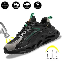 電気技師の安全靴メンズワークセーフティブーツプラスチックのつま先軽量作業スニーカーアンチスタブアンチスマッシュワークブーツ男性240113