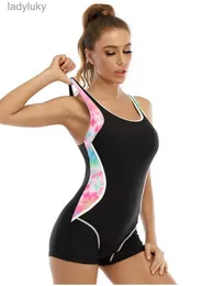 Yüzme Giyim Hızlı kuruyan Zayıflama 4 Parçalı Spor Tek Parçalı Mayo Kadınlar Muhafazakar Colorblocking Profesyonel Spor Mayoları240114