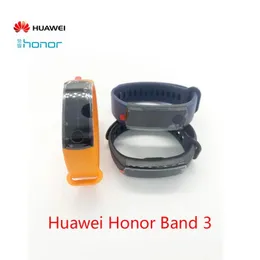 손목 대역 원본 Huawei Honor Band 3 Smart Wristband 수영 가능한 5ATM 터치 패드 Android iOS 용 연속 심박수 모니터 메시지