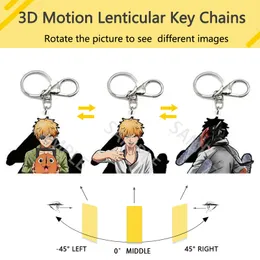 hainsaw Man Denji 3D Anime Motion Keychains for Backpack Pendants, Car Pendants, Fashion Accessories, Personalized Creative Gifts PET Acrylic Size 6cm