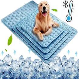 Summer Dog Cooling Mat Dogs Cat Blanket Sofa Breathable Pet Dog Bed Washable For Small Medium Large Dogs Car 240115