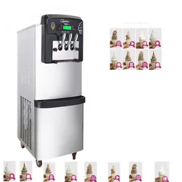 Commercial Automatic Hard Ice Cream Maker 304 Rostfritt stål 7-dagars No Cleaning Cold System Vertical Hard Ice Cream Machine Snowball Machine