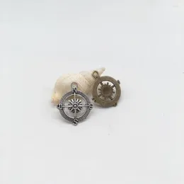 سحر أزياء 10 PCS Compass Pendants تناسب DIY القلادة المصنوعة يدويًا حرك المجوهرات صنع المجوهرات