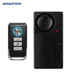 Locks Awapow Wireless Vibration Bike Alarm with Remote Control Antitheft Alarm 110db Loud Bike Door Window Alarm Home Safety System