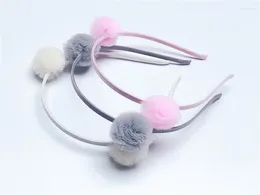 Accessori per capelli 12 pezzi moda carino tulle pom bastoncini fasce per capelli con palline colorate copricapo da principessa per ragazze