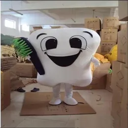 2019 Factory New Tooth Mascot Costume Party Costumes Fancy Dental Care Character Mascot Dress Amusement Park Outfit253f