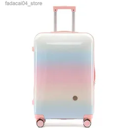 Valigie Trolley Valigia da viaggio moda Gelato Tronco sfumato Custodia di grande capacità Silenzioso Ruota universale Bagagli da imbarco Q240115