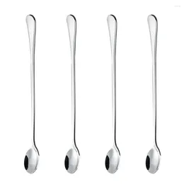 Lepels 4 stks/pak Cocktail Roeren Bar Ijslepel Lange Steel 9.4 inch Koffie Servies Tool Dessert Roestvrij Staal Thee mengen