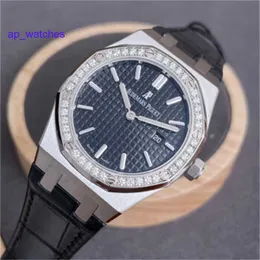 Audemar Pigue Relógios de luxo Royal Oak 67651ST.ZZ.D002CR.01 Relógio feminino com diamante 33 mm Relógio de movimento de quartzo FUN AI87