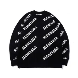 Designer Herrenpullover Bildschirm Balencaiiga Schichtpullover Jacquard Hochgestrickt Qualität Bullet Paris Letter Label Lose Familie Damen Verdickt Double Esgb BALU