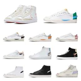 Trainers Blazeres Mid 77 High Casual Shoes Mens Women Black White Blue Red Indigo Pine Green Arctic Low Blazers OG Vintage Jumbo Punch Sail Gum Designer Sneakers S15