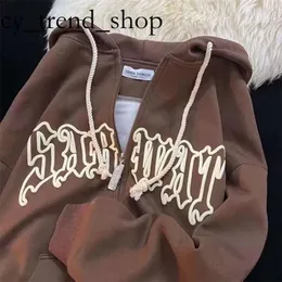 Män spindel hoodie tröjor y2k män tryck sp5der hoodie kvinnor hip hop blixtlås långärmare jacka rockar höst vinter harajuku casual lös huvtröja ess 34