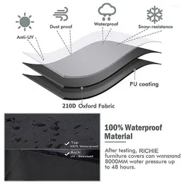 의자 덮개 방수 파티오 커버 정원 소파 스퀘어 테이블 옥스포드를위한 날씨 저항성 야외 가구