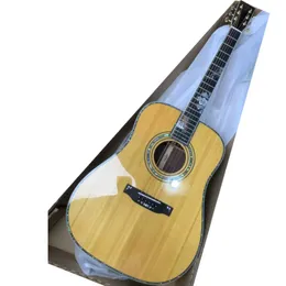 41-дюймовая акустическая деревянная гитара из цельного дерева ограниченной серии с черными пальцами