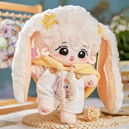 Kawaii Plush Cotton Doll Idol Super Star Figur Dolls Cute Anime Długie uszy króliki Star Doll może zmienić prezent na ubrania 240113