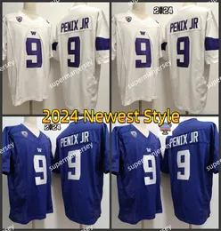 Maglia da calcio 2024 Sugar Washington Huskies 9 Michael Penix Jr. 2024 Stile più recente AAA