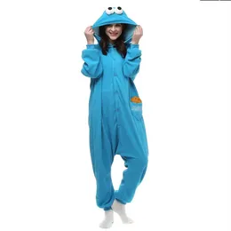 Cookie Monster Yetişkin Karikatür Kigurumi Cadılar Bayramı Karnavalı Yeni Yıl Parti Hoşgeldin Delisi 311U için Polar Polar Kostüm