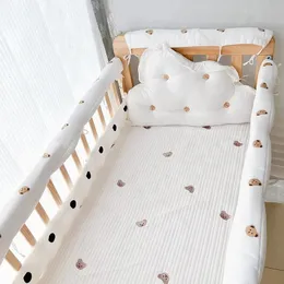 2pcs infrant beşik koruma şal kenarı bebek anti-ısırma düz renkli yatak çit korkuluk doğumlu ray örtüsü bakım güvenliği 240113