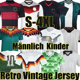 4xl Schweinsteiger germanys beckenbauerレトロサッカージャージ1980 1988 1990 92 94 96 98 2004 2006 2014 Muller Klinsmann Ballack Men Kids Classi Vintage Fooball Shirt