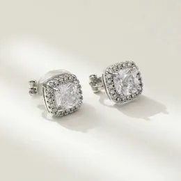 자연 다이아몬드 이어링 스터드 스터드 힙합 트렌드 남성용 Desinger Jewelry S925은 4/6 발톱이 다이아몬드 귀걸이 인 Moissanite Stone Earrings 스터드 록 랩퍼 선물