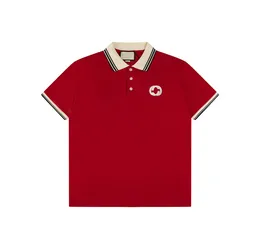 New Fashion London England Polos Shirts Mens 디자이너 Polo Shirts High Street 자수 인쇄 티셔츠 남자 여름면 캐주얼 티셔츠 #28