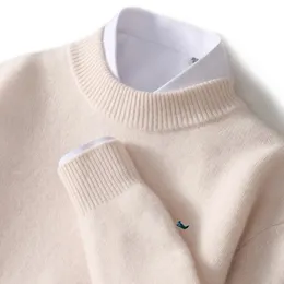 Mens Cashmere Sweater Yarı Yüksek Yüksek Küleyler Örgü Knit Plus Boyut M5XL Yün Sonbahar Kış Üstleri Yüksek Justers 240113