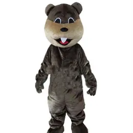 2018 Costume della mascotte del castoro di alta qualità Costumi della mascotte degli animali del fiume della giungla275Q