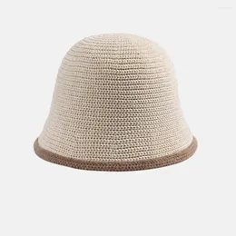 Bérets tricot casquette de pêcheur chapeaux de seau tricotés à la mode pour femmes filles casquettes chaudes confortables automne hiver
