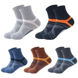 Носки 5pair New Fashion Men Men Sports Socks Shateabsorbent Antifriction Outdoor Средняя труба баскетбольные носки мужчины езды на велосипеде носки