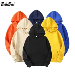 Bolubao marca de moda dos homens hoodies primavera outono casual sweatshirts topo cor sólida moletom masculino 240115