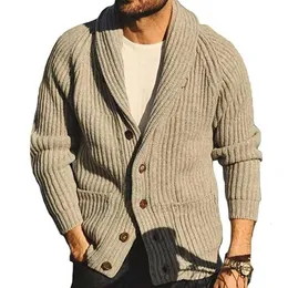 Erkek İlkbahar ve Sonbahar Moda Trendi Sıradan Renk Polo POLO YALA Uzun Kollu Dış Giyim Örgü Retro Sweater Trend
