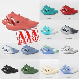 Neue Foam Runner Designer Shark Hausschuhe Sliders Männer Frauen Kinder Slides Rosa Blau Grau Kissen Slides Sandalen Weiche Dicke Kissen Slipper Cloud Slide Indoor-Schuhe