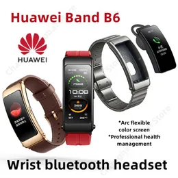 الساعات الأصلية Huawei Band B6 Talkband B6 Bluetooth سوار ذكي معصمة رياضية يمكن ارتداؤها