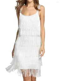 Casual Dresses Women S Flapper Dress 1920 -talet Tassel Latin Party Cocktail Ballroom Dance Costume Vintage Fringe Gatsby