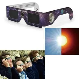 نظارات 3D نظارات 10pcs ورقة الكسوف الشمسية الكسوف