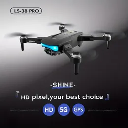LS-38 GPS Remote Control Toy Drone med HD Dual Camera, 1PC Battery, 4st Fan Blade, A Storage Bag, Headless Mode, WiFi FPV, Connected Mobile App Control Boy Present Toy Toy Toy Toy Toy Toy Toy Toy Toy Toy Toy,
