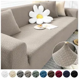Leorate Polar Fleece Thick Elastic Sofa Cover Slipcovers Armchair Protector 1234 Seater Corner Couch For Living Room 240115