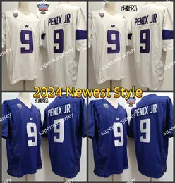 Camisa de futebol Washington Huskies 9 Michael Penix Jr. 2024 mais novo estilo AAA