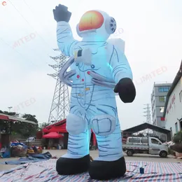 8 mH (26 piedi) Con ventilatore Attività all'aperto pubblicità commerciale gigante gonfiabile astronauta cartone animato Spaceman mongolfiera in vendita