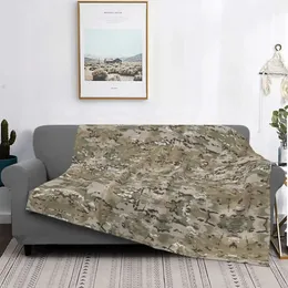 Multicam stickade filtar kamouflage militär flanell kast filt säng soffa dekoration lätt bäddsöverdrag 240115