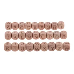 500 Stück Holzbuchstaben Perlen Holz Buche Baby Beißringe Halskette Perlen Holz Beißring Pflege Buchstaben Perlen Baby Zahnen Spielzeug 240115