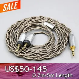 Accessories 99% Pure Sier + Graphene Sier Plated Shield Earphone Cable for Focal Clear Elear Elex Elegia Stellia Dual 3.5mm Ln008264