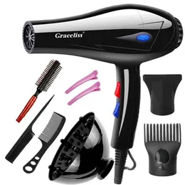 1800W 3800W 110V US ou 220V EU Plug Vento frio Secador de cabelo profissional Secador de cabelo para salão de beleza para uso doméstico 240115