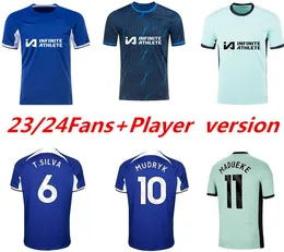 Mudryk 23 24 Enzo CFC Nkunku Soccer Jerseys Player Collection Gallagher Sterling Home onform 2023 2024 Fofana Out Football Shirt Cucurella Causedo 999