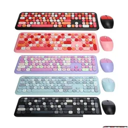 Комбинированная клавиатура и мышь, компьютерный беспроводной набор, 2,4G, 110 клавиш, аксессуар, прямая доставка, компьютеры, сетевые клавиатуры, входы для мышей, Otuml