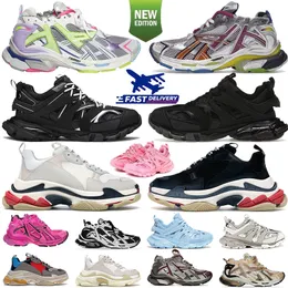 Track Runners 7.0 Tasarımcı Spor Ayakkabıları Scarpe Çok Molor Graffiti Plaka Formu Yapısal Yapısı Jogging Yürüyüş Üçlü S 3 3.0 Siyah Eğitmenler Erkek Ayakkabı