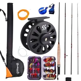 رود بكرة التحرير والسرد sougayialng Fly Fishing Set 2 7M 8 86ft 5 6 ومع إكسسوارات خط الحقيبة مربع 230809 إسقاط التوصيل الرياضي في الخارج dhsvk