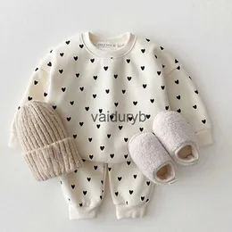 의류 세트 Milancel Baby Clothing Set Full Heart Kids Boys homes 슈트 유아 여자 옷 캐주얼 의류 vaiduryb