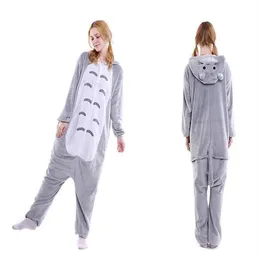 Totoro Pajama CaroSet Onesies للجنسين حيوانات حيوانات بيجاما مجموعة من الرجال Cosplay Costume Totoro Chinchilla Oneie Sleepwear319L