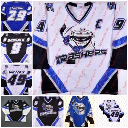 하키 유니폼 커스텀 Danbury Trashers 2004-05 Jersey 42 Brad Wingfield 49 Brent Gretzky 9 Mike Bayrack 16 Mike Rupp Galante 28 Jon Mirasty